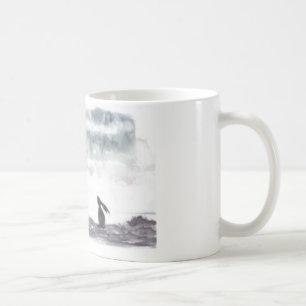 Lune regardant la tasse fixement de lièvres