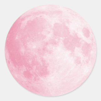 lune rose 20 autocollants