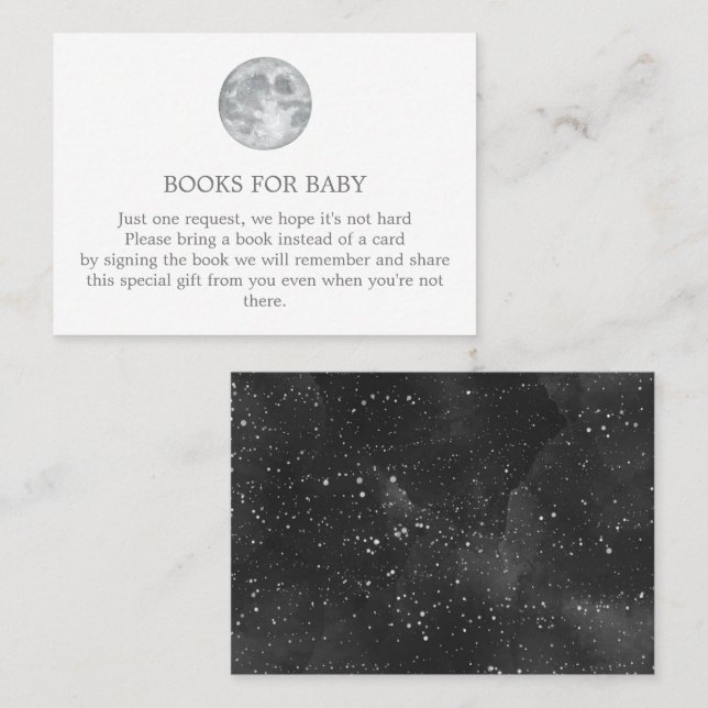 Lune S'il vous plaît apporter un livre Carte de bo (Devant / Derrière)