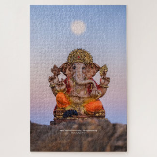 Lune sur Ganeshji 20x30 Jigsaw Puzzle