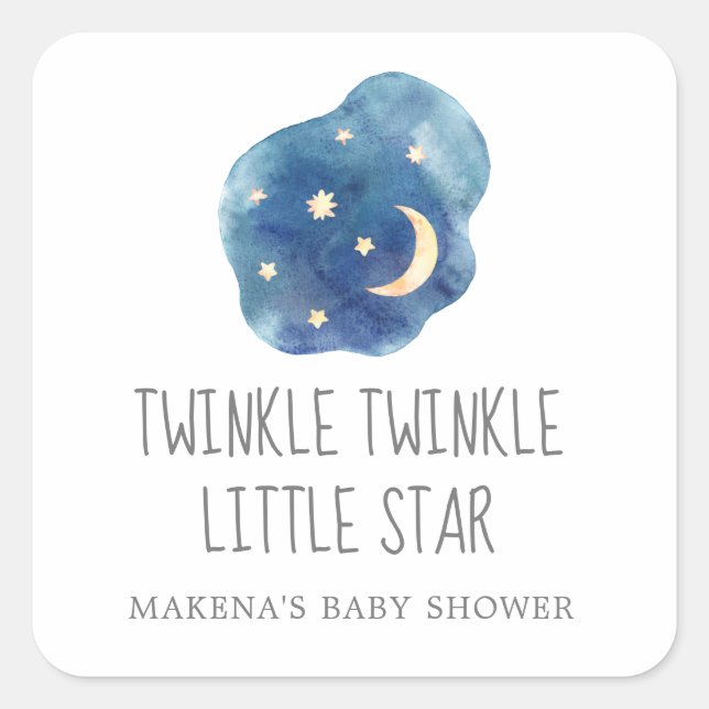 Lune Twinkle Twinkle Little Star Favoriser Sticker (Devant)