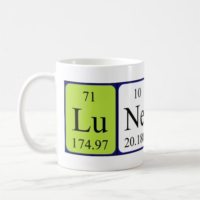 Lunetta périodique nom de la table mug (Gauche)