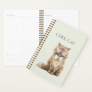 Lunettes de chat cool marron violet menthe  