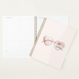 Lunettes de cœur rose Amour