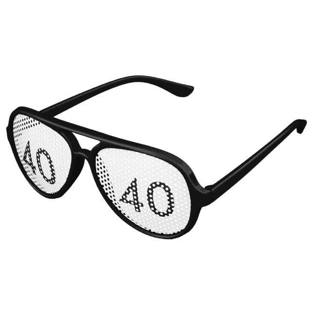 Lunettes De Fête Aviateur 40e anniversaire de fête Shades (Angle)
