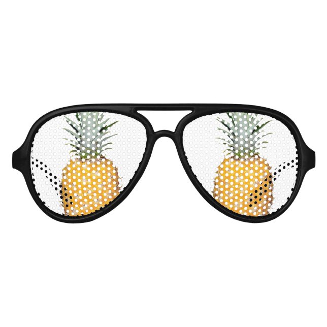 Lunettes De Fête Aviateur Ananas tropical (Devant)