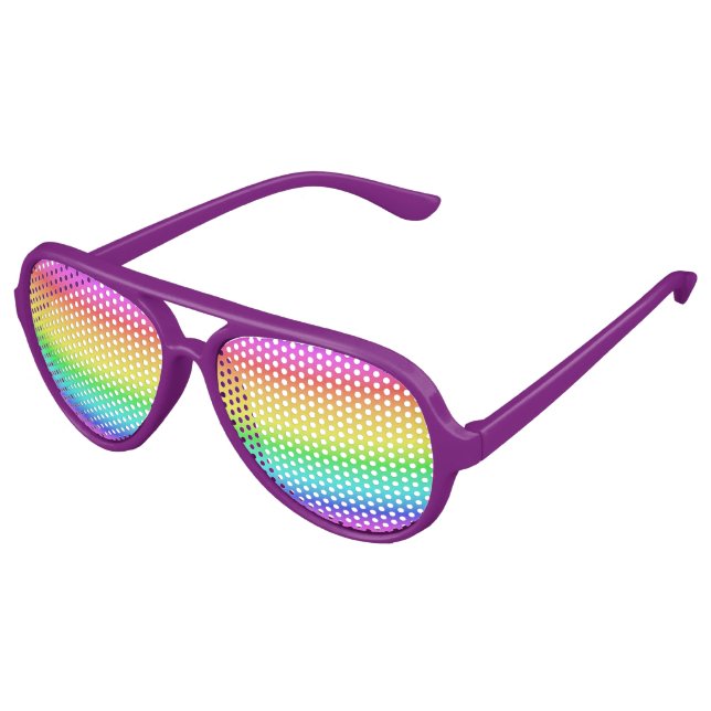 Lunettes De Fête Aviateur Arc-en-ciel Dégradé teintes (Angle)