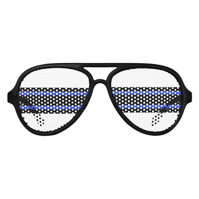 Lunettes De Fête Aviateur Bleu fin cool (Devant)