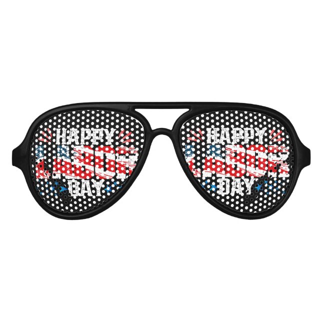 Lunettes De Fête Aviateur Bonne fête du travail (Devant)
