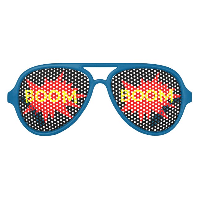 Lunettes De Fête Aviateur Boom Boom Funny Party (Devant)