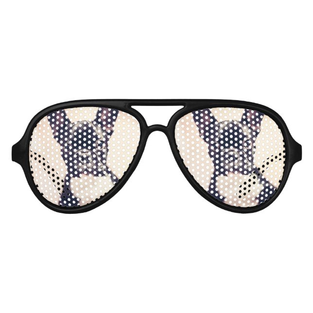 Lunettes De Fête Aviateur Chiffre de taureau français (Devant)