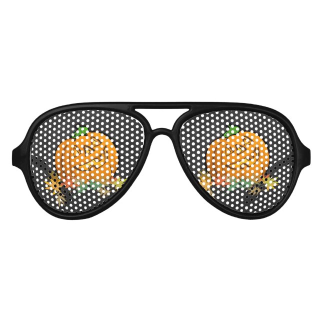 Lunettes De Fête Aviateur Citrouille Animaux éffrayants (Devant)