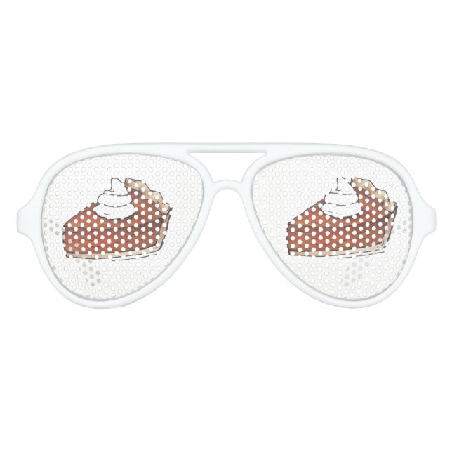 Lunettes De Fête Aviateur Classic Citrouille Pie Slice Thanksgiving Dîner (Devant)