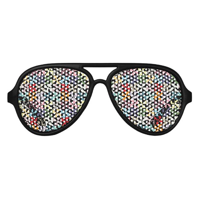 Lunettes De Fête Aviateur Colorful (Devant)