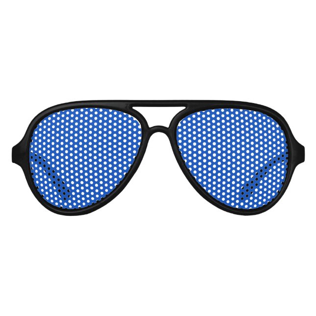 Lunettes De Fête Aviateur Couleur de clé chroma bleu (Devant)