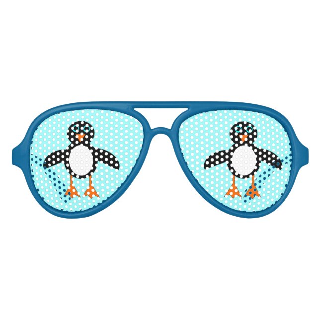 Lunettes De Fête Aviateur Coupe du parti des pingouins (Devant)