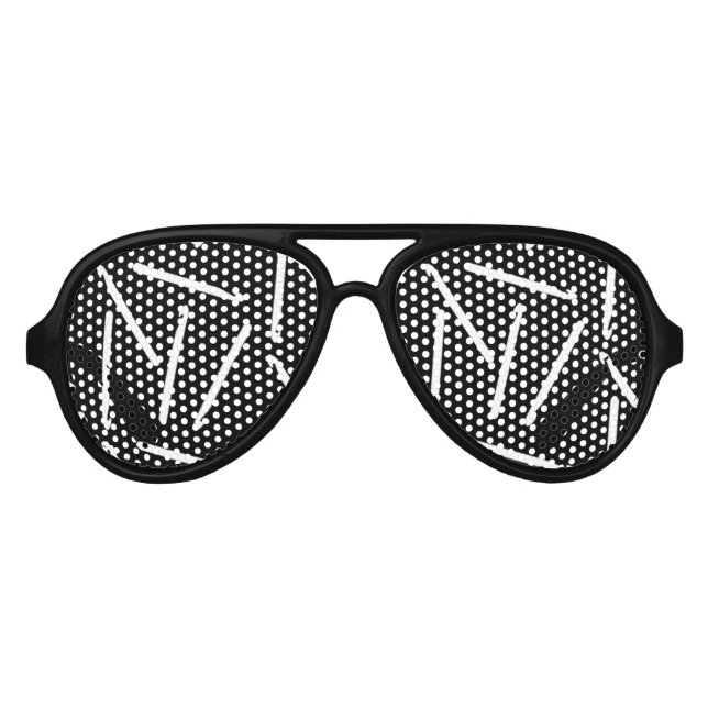 Lunettes De Fête Aviateur Crochet Hooks Artisanat Motif foncé (Devant)