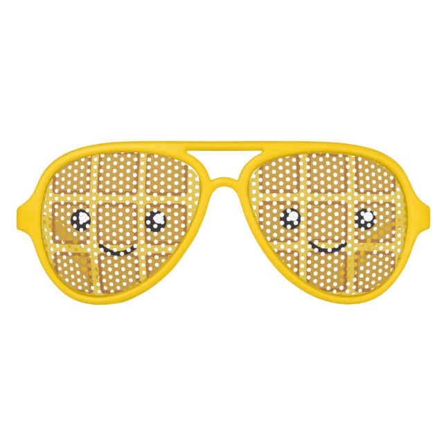 Lunettes De Fête Aviateur Cute gaufre (Devant)