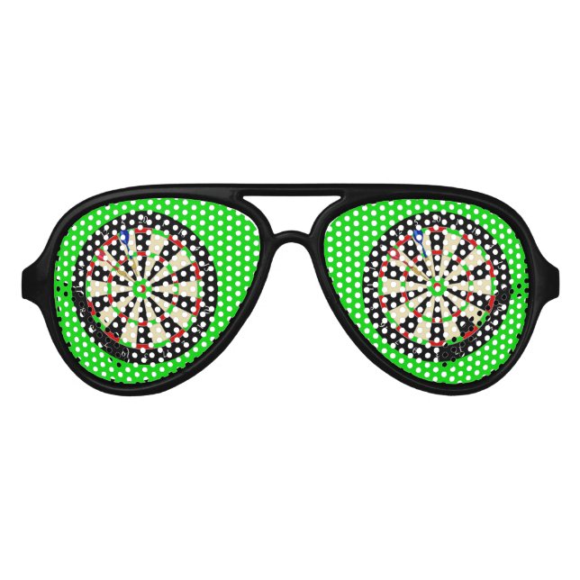 Lunettes De Fête Aviateur Dartboard fléchettes Joueur Fun Party (Devant)