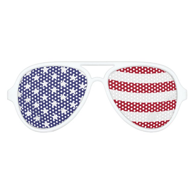 Lunettes De Fête Aviateur Drapeau américain (Devant)