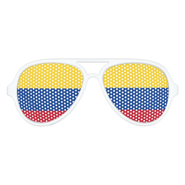Lunettes De Fête Aviateur Drapeau colombien Shades. (Devant)