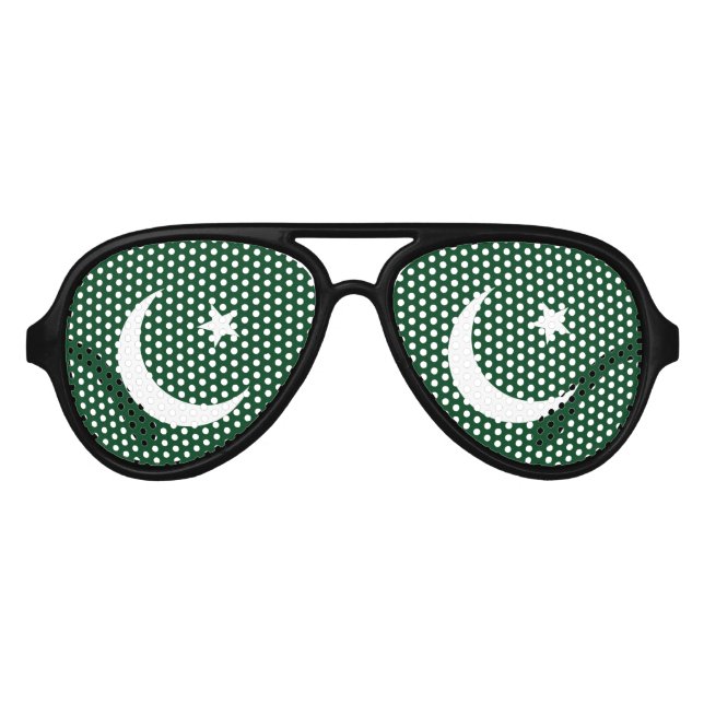 Lunettes De Fête Aviateur Drapeau du Pakistan (Devant)