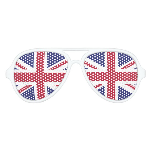 Lunettes De Fête Aviateur Drapeau du Royaume-Uni patriotique (Devant)