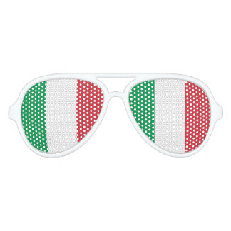 Lunettes De Fête Aviateur Drapeau italien, Drapeau italien amusant