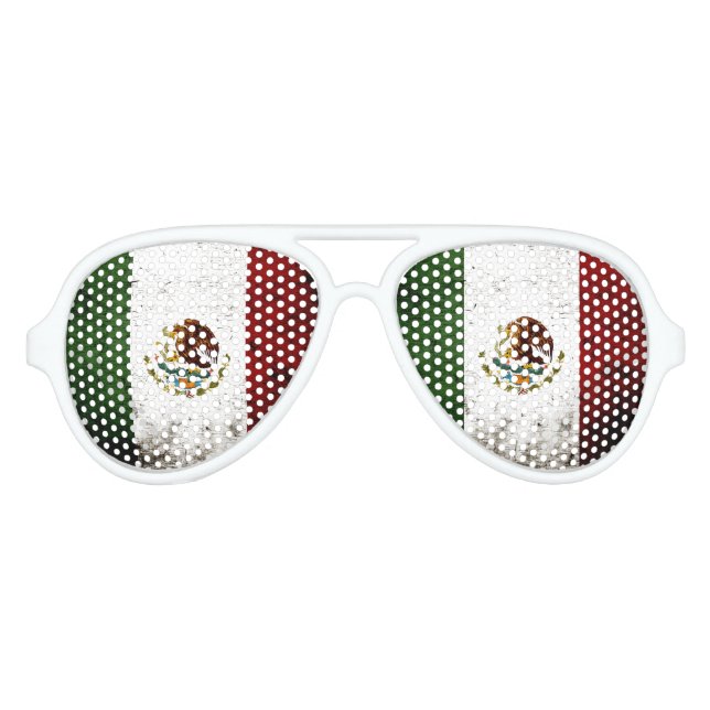 Lunettes De Fête Aviateur Drapeau noir du Mexique (Devant)