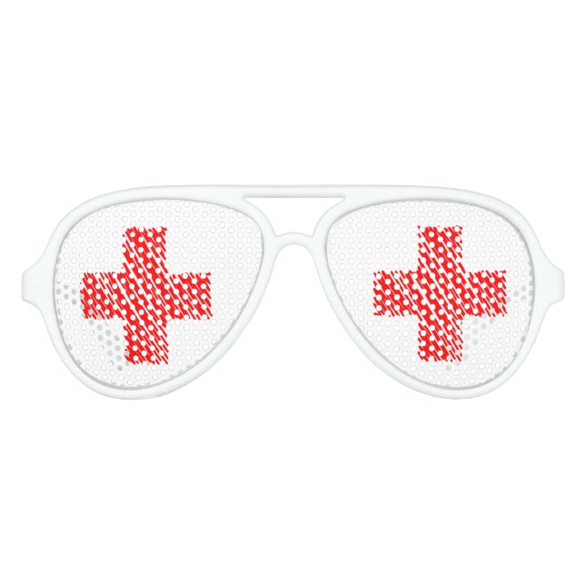 Lunettes De Fête Aviateur Drôle Halloween infirmière nuances de fête (Devant)