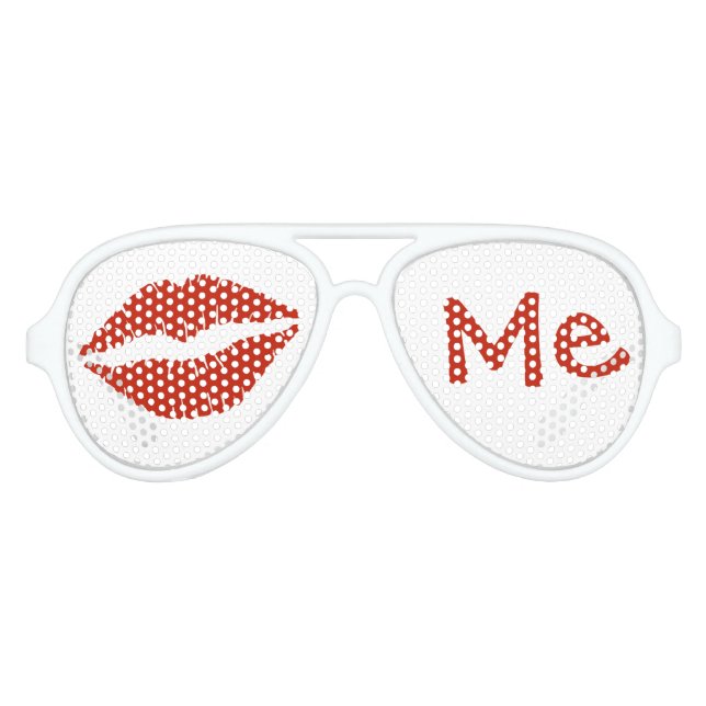 Lunettes De Fête Aviateur Embrasse-moi (Devant)