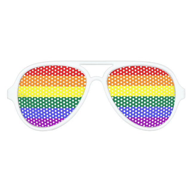 Lunettes De Fête Aviateur Fierté arc-en-ciel (Devant)