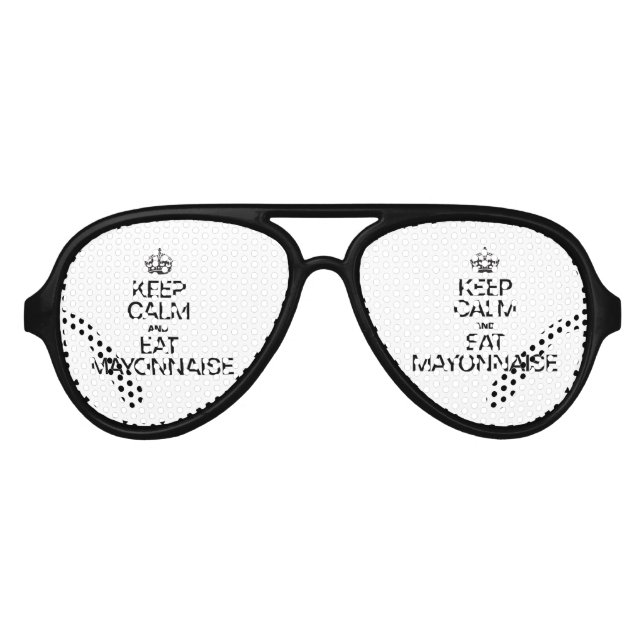 LUNETTES DE FÊTE AVIATEUR GARDEZ LE CALME ET MANGEZ MAYONNAISE (Devant)