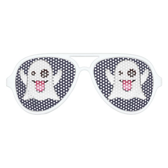 Lunettes De Fête Aviateur Ghost emoji halloween nuances de fête (Devant)