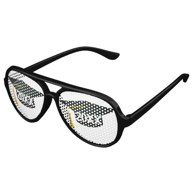 Lunettes De Fête Aviateur Grad Casquette (Angle)