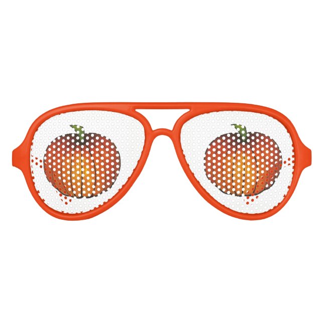 Lunettes De Fête Aviateur Halloween Thanksgiving Automne Harvest Citrouille  (Devant)