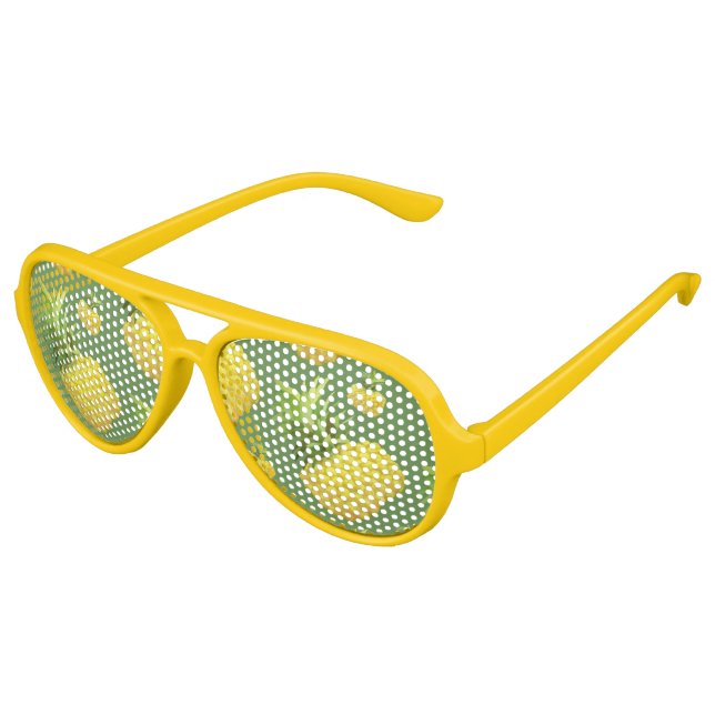 Lunettes De Fête Aviateur Illustration d'ananas (Angle)