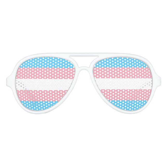 Lunettes De Fête Aviateur Indicateur de la fierté transgenre (Devant)