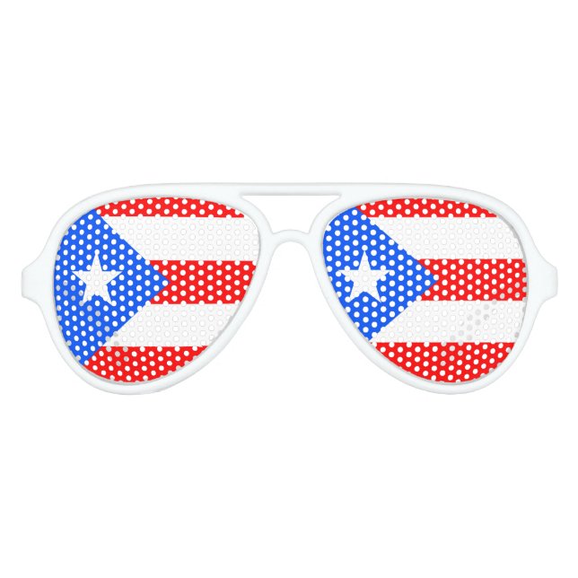Lunettes De Fête Aviateur Indicateur Porto Rico (Devant)