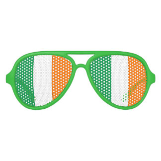 Lunettes De Fête Aviateur Irish Flag - Aviator Party Shades!