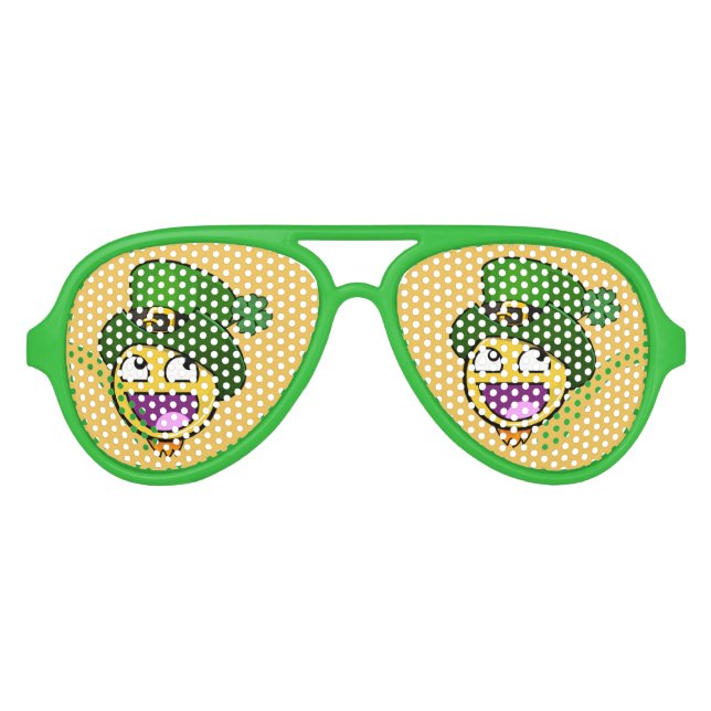 Lunettes De Fête Aviateur Irish St. Patrick's Day Awesome Face Meme (Devant)