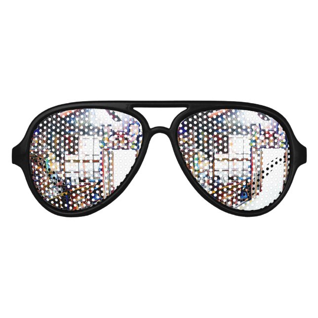 Lunettes De Fête Aviateur L'amour n'est pas un mur, c'est un pont (Devant)