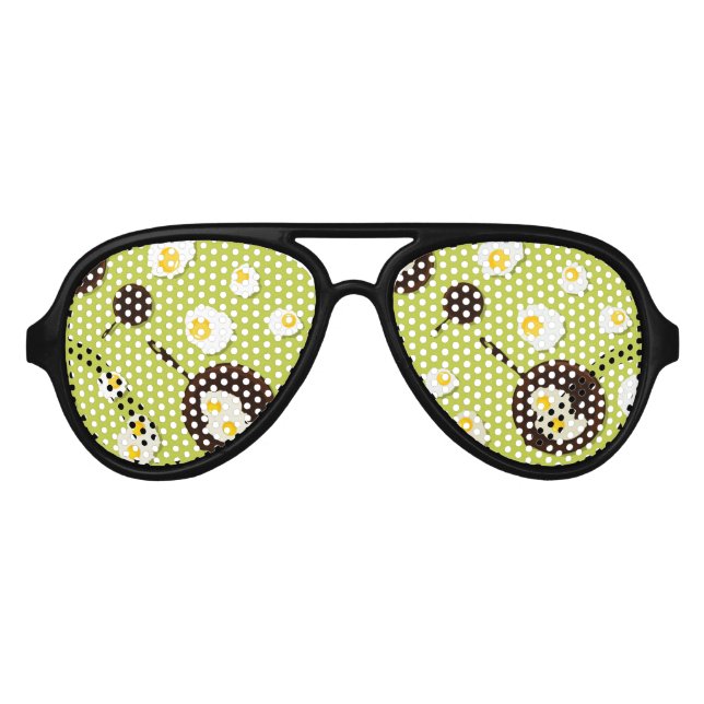 Lunettes De Fête Aviateur Oeufs frits Amusants Conception de nourriture (Devant)