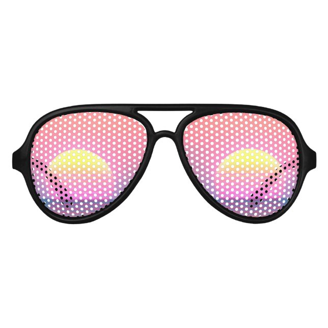 Lunettes De Fête Aviateur ombres à vague de vapeur (Devant)