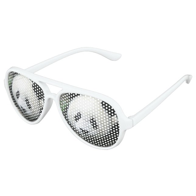 Lunettes De Fête Aviateur Ours Panda (Angle)