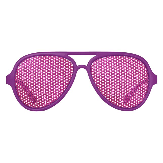 Lunettes De Fête Aviateur Parties scintillant rose magenta (Devant)
