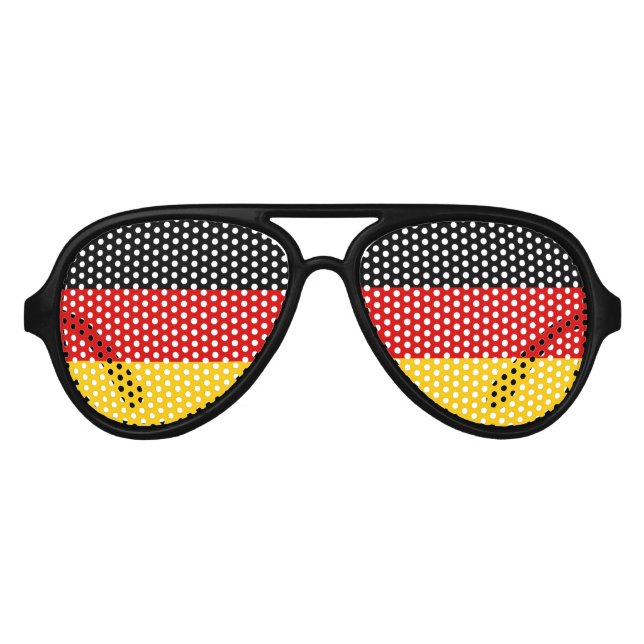 Lunettes De Fête Aviateur pavillon de l'Allemagne (Devant)
