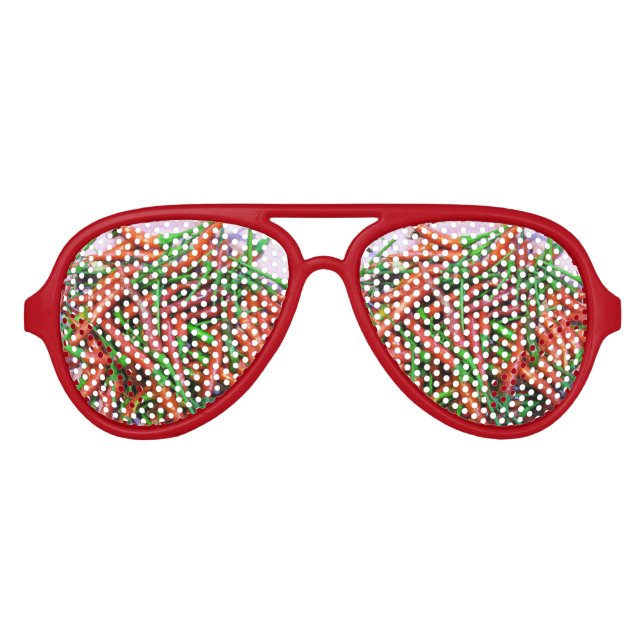 Lunettes De Fête Aviateur Peppers à l'oeil d'oiseaux (Devant)