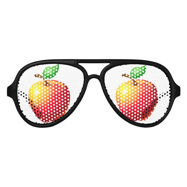 Lunettes De Fête Aviateur Pomme de mon oeil (Devant)