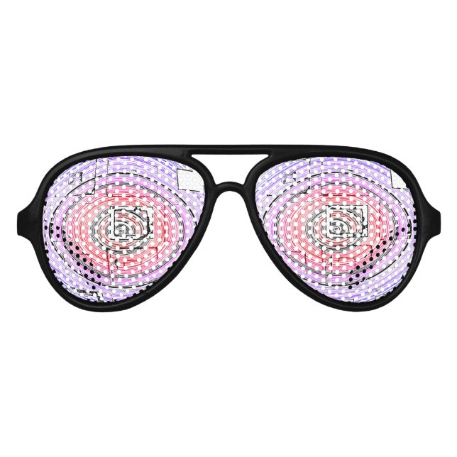 Lunettes De Fête Aviateur Psychédélique (Devant)
